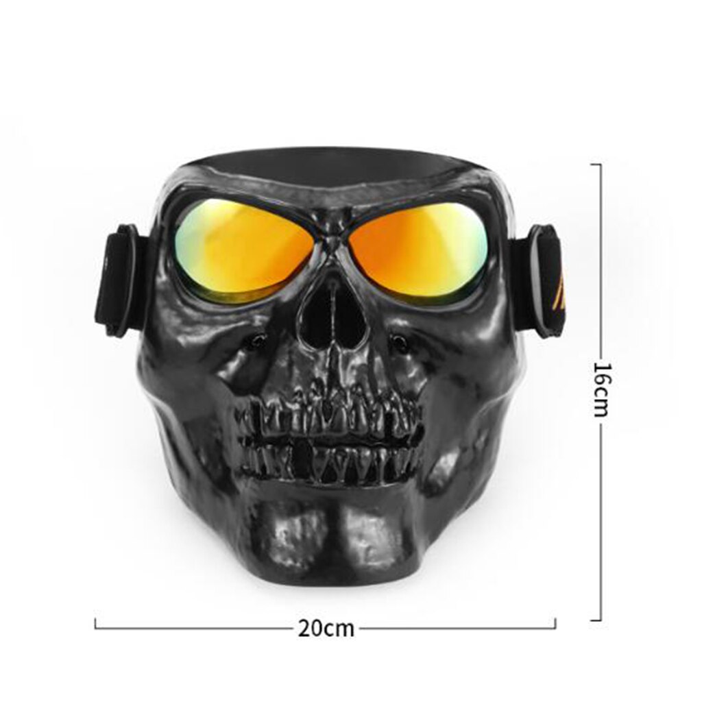 Motorbike Helmet Skull Monster Bones Demon Visor Full Face Mask Halloween