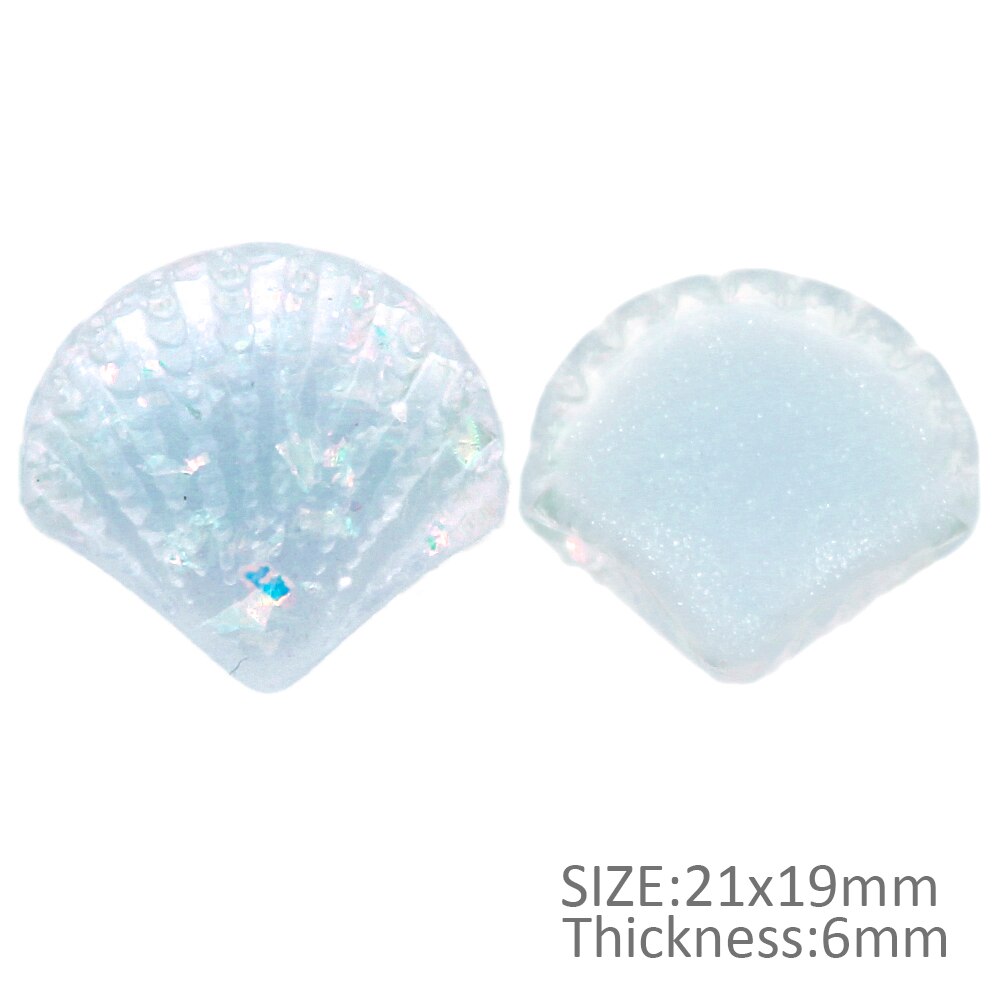 10 stk slikfarvet pailletter skal 3d harpiks flatback cabochon håndværk tilbehør diy ,10 yc 11635: 1108028005