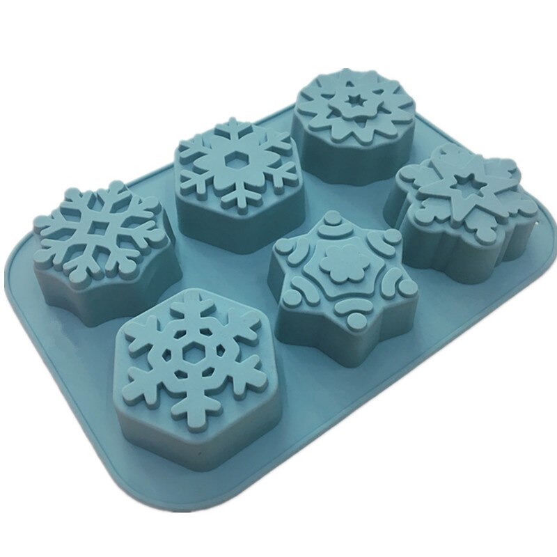 3D Silicone moule flocon de neige chocolat bonbons Jello savon moule gâteau décoration outils Fondant moules cuisine pâtisserie cuisson moules
