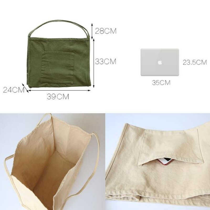 Women Canvas Shoulder Bag Large Capacity Female Big Tote Handbag Folding Reusable Shopping Bags Thin Strap Cloth Bags