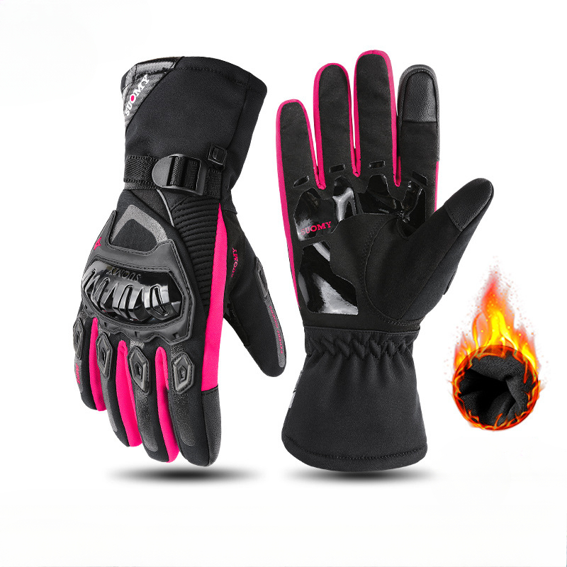Gants de moto d'hiver imperméables et chauds adaptés à toutes les saisons, pour motos, gants pour hommes et tout-terrain: Bleu / S