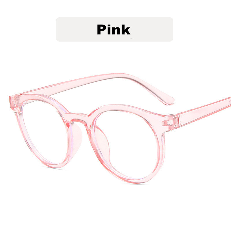 Lunettes transparentes Anti-lumière bleue pour enfants, monture rétro, pour ordinateur,: pink