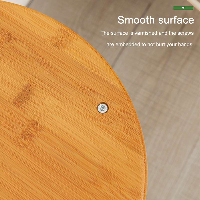Removable Round Bamboo Shoe Bench Stool Living Room Home Furniture Ottoman Hallway Bench Sofa Tea Table Small Stool Wood Chair