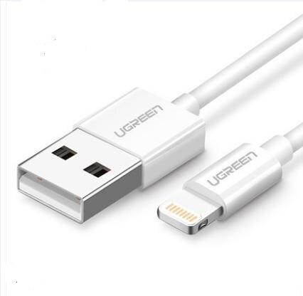 Ugreen USB Cable for Fast Charging USB Data Cable for Mobile Phone Cable: White / 2m