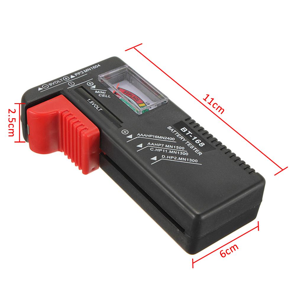 Bt -168 batterikapacitetstester lcd smart elektronisk strømindikator målekontrol til 9v 1.5v aa aaa celle cd batterier