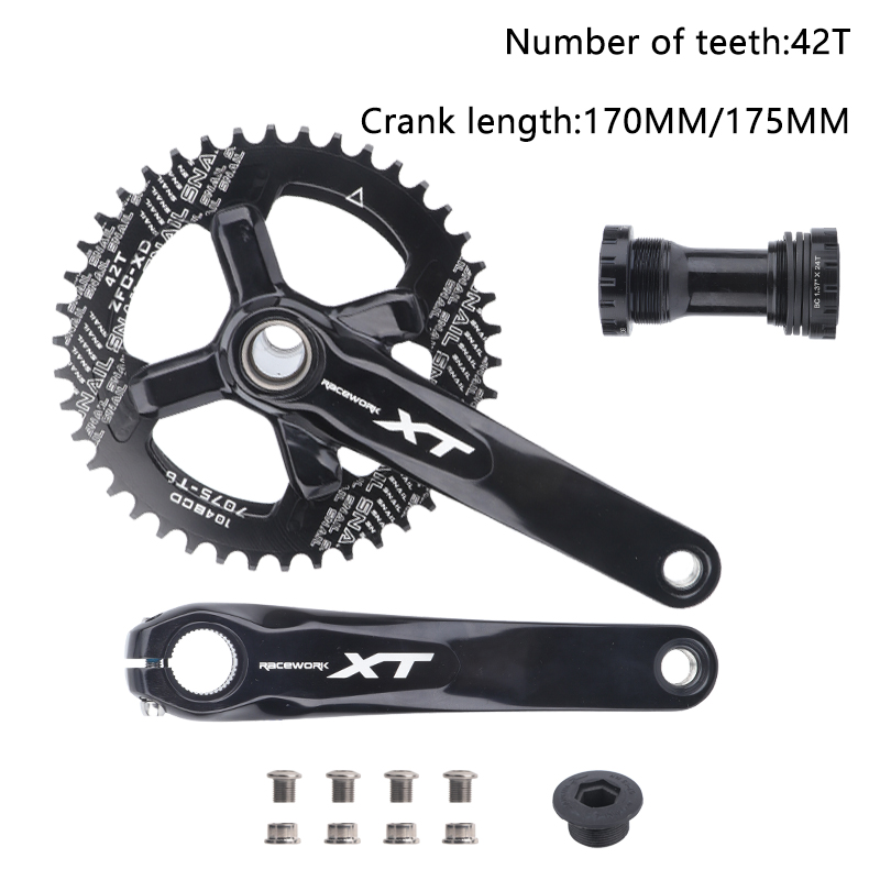 104BCD 170/175Mm Xt Crank Mtb Crankstel 32/34/36/38/40/42T Smalle Brede Kettingblad Mountainbike Tandwiel Fiets Kettingwiel: 42T Set / 175mm