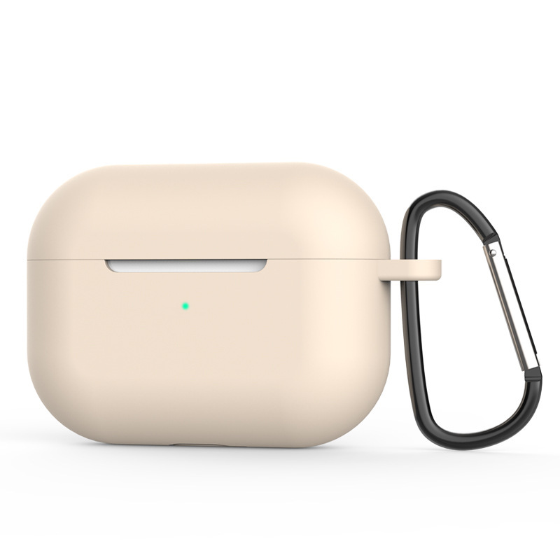 Soft Silicone Case for Apple Airpods Pro Wireless Headset Case for AirPods Pro Charging Box Solid Color Earphones Case: Light Grey