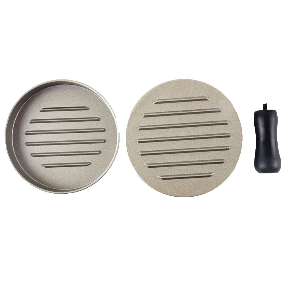 Round Shape Hamburger Press Aluminum Alloy 11 cm Hamburger Meat Beef Grill Burger Press Patty Maker Mold: Default Title