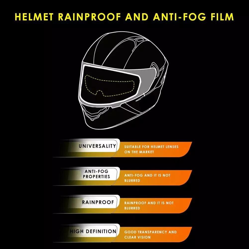 Hjelm klar pinlock anti-tåge patch film universal motorcykel hjelm linse tåge resistente film til  k3 k4 ax8 ls2 hjc mt hjelme