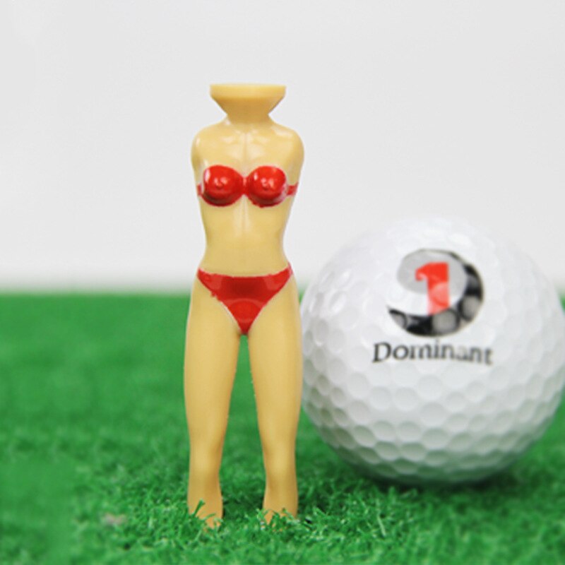 Stijl Golf Tee Plastic Bal Studs Beauty Bal Tee Bikini Model Ball Studs Plastic Kleur Nail 5-Kleur: Red