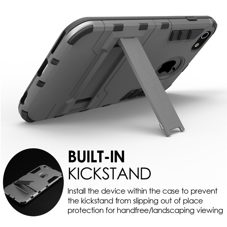 Luxury Stand Armor Phone Holder Case For iPhone 7 8 6 6S Plus X S XS Hybrid TPU+Hard PC ShockProof Back Cover for iphone 5 5S SE