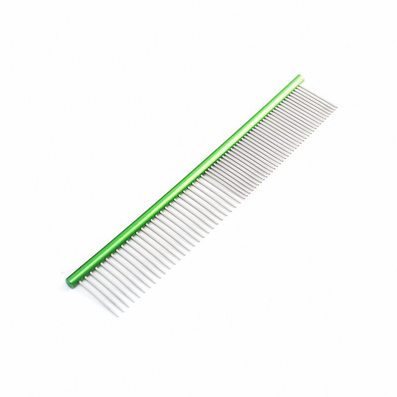 Benepaw Rvs Kat Hond Kam Professionele Lichtgewicht Comfortabele Afgeronde Wervelkolom Puppy Pet Grooming Tool: green