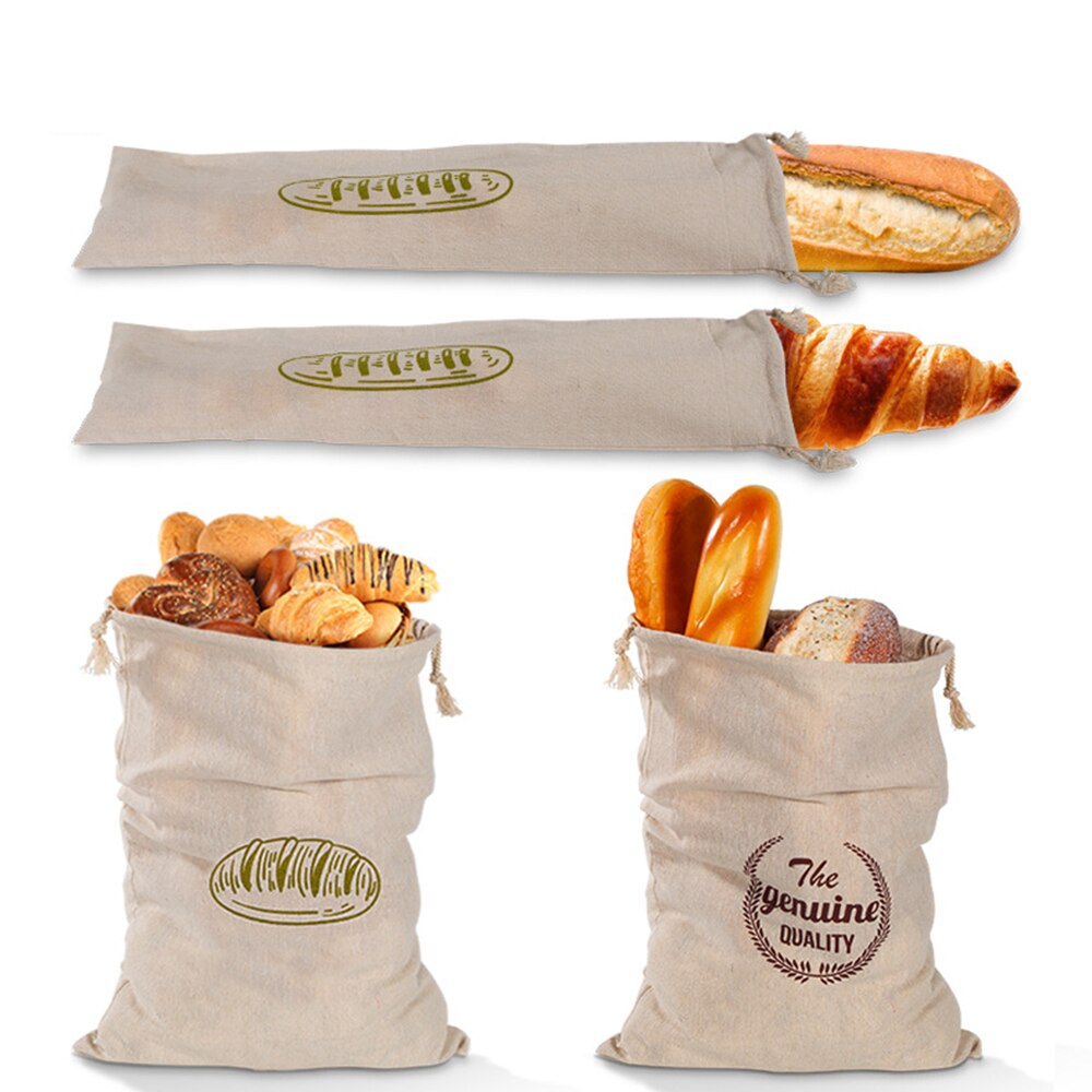 Reusable Linen Loaf Bag Bread Craft Storage Bag Reusable Products Drawstring Bags Home Bread Fresh Keeping Bag: Four chair covers