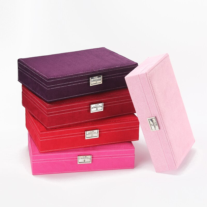 Factory Sales High-grade Velvet Jewelry Boxes, Ring Boxes,Loss Jewel Case For Style Festival