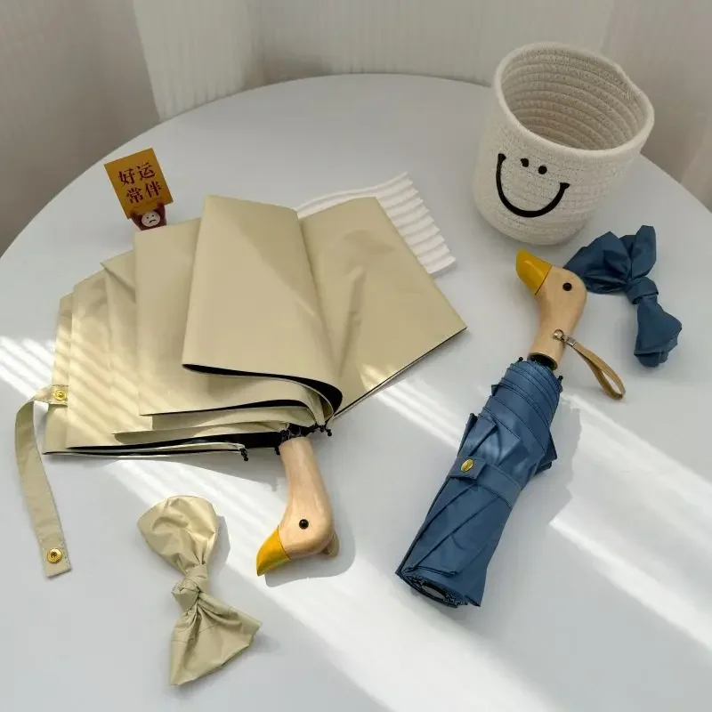 50+ UV Protection Sun & Rain Umbrella – Compact Folding Duck Head with Advanced Sunscreen Technology