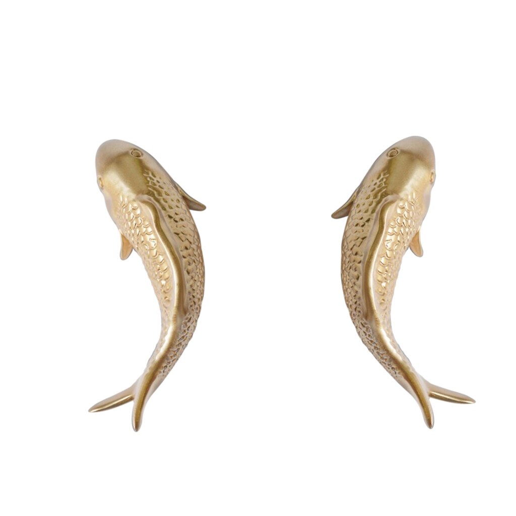 2x 3D Resin Crafts Arts European Handmade Resin Fish Wall Hanging Livingroom Home Decoration Wall Hanging Murals