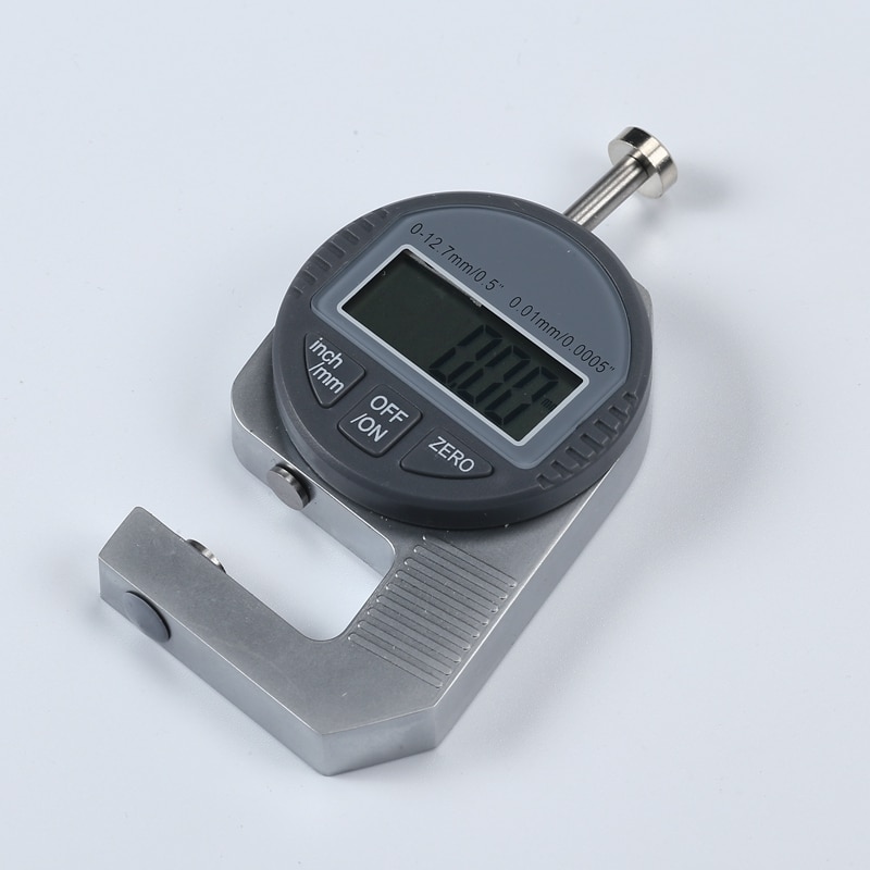 0.01mm digital tykkelsesmåler stor lcd lomme 0.0005 " 10mm digital urskive indikator tykkelsesmåler svamp stålplade læder