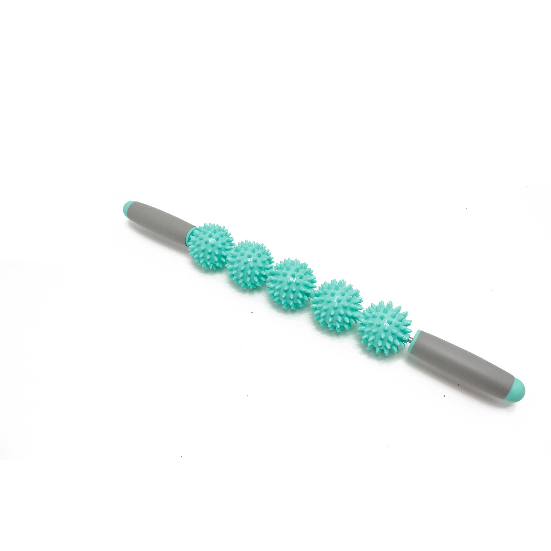 Body Massage Sticks Muscle Roller 5 Spiked Balls Trigger Portable Fitness Leg Arm Muscle Physical Therapy Relieve Yoga Roller: A Green