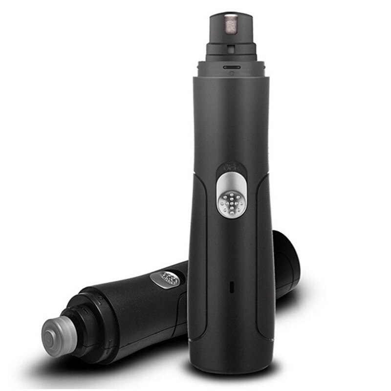 Cat Dog Nail Clippers Paws Nail Cutter Electric Pet Nail Grinder Grooming Trimmer Accessories USB Rechargeable Pet Accessories: Black-Rechargeable