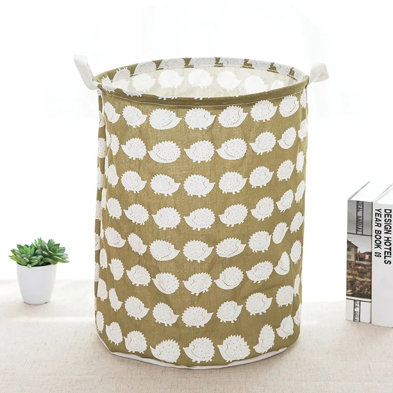 1PC Print Wasmand Opvouwbare Thuis Opbergtas Draagbare Katoenen Linnen Mand Waterdichte Vuile Speelgoed Kleding Emmer Organizer: Clear