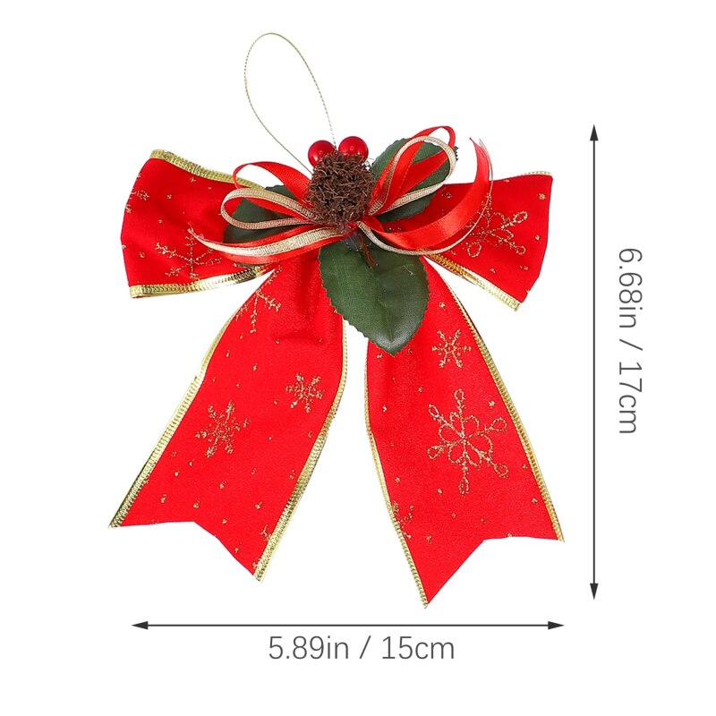 Weihnachten Bogen Dekor Weihnachten Baum Girlande DIY Zubehör Weihnachten Kasten Verpackung BöGen Hause Gold Silber verrotten Bowknot Weihnachten