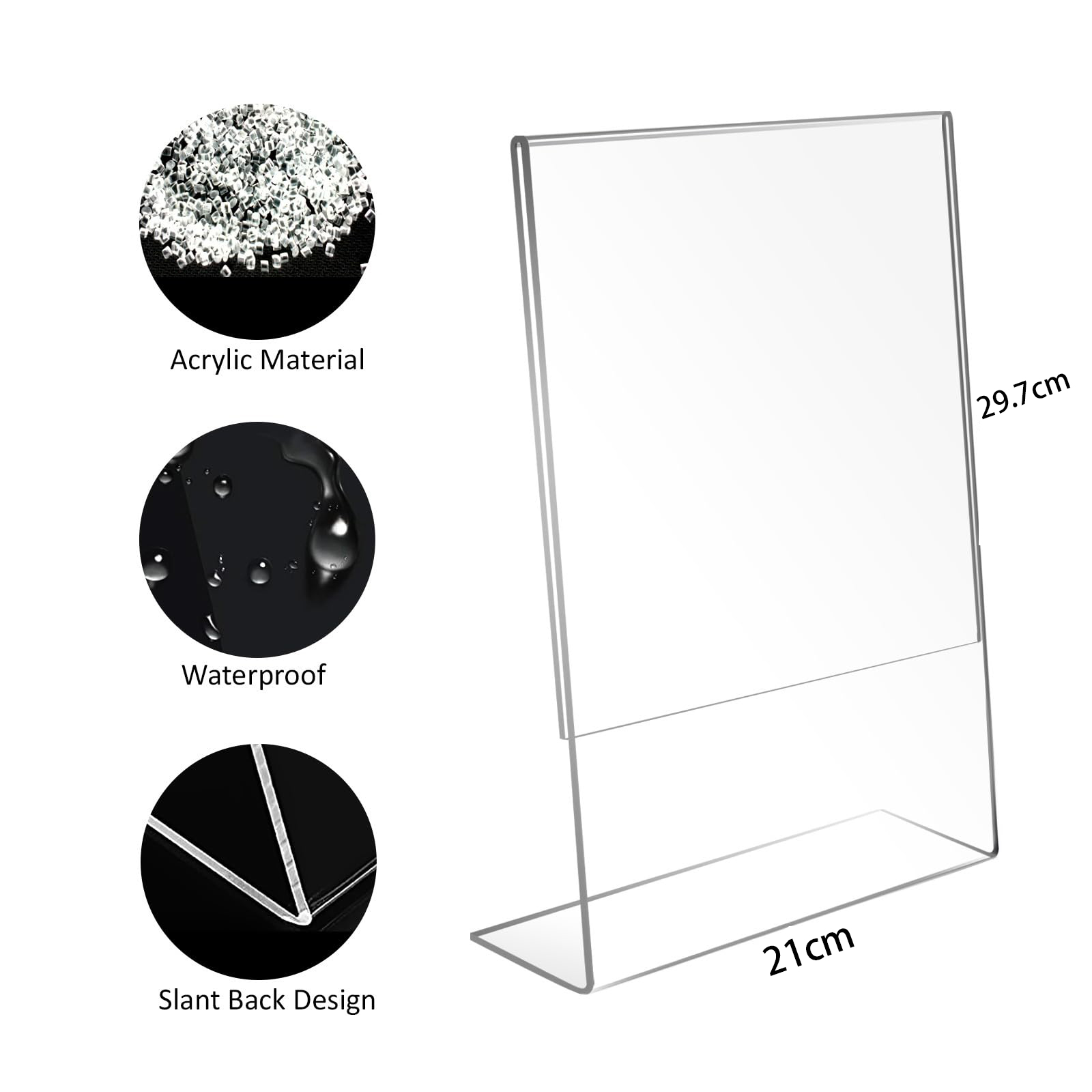 Acrylic Sign Holder Frameless Picture Frame Displa... – Grandado
