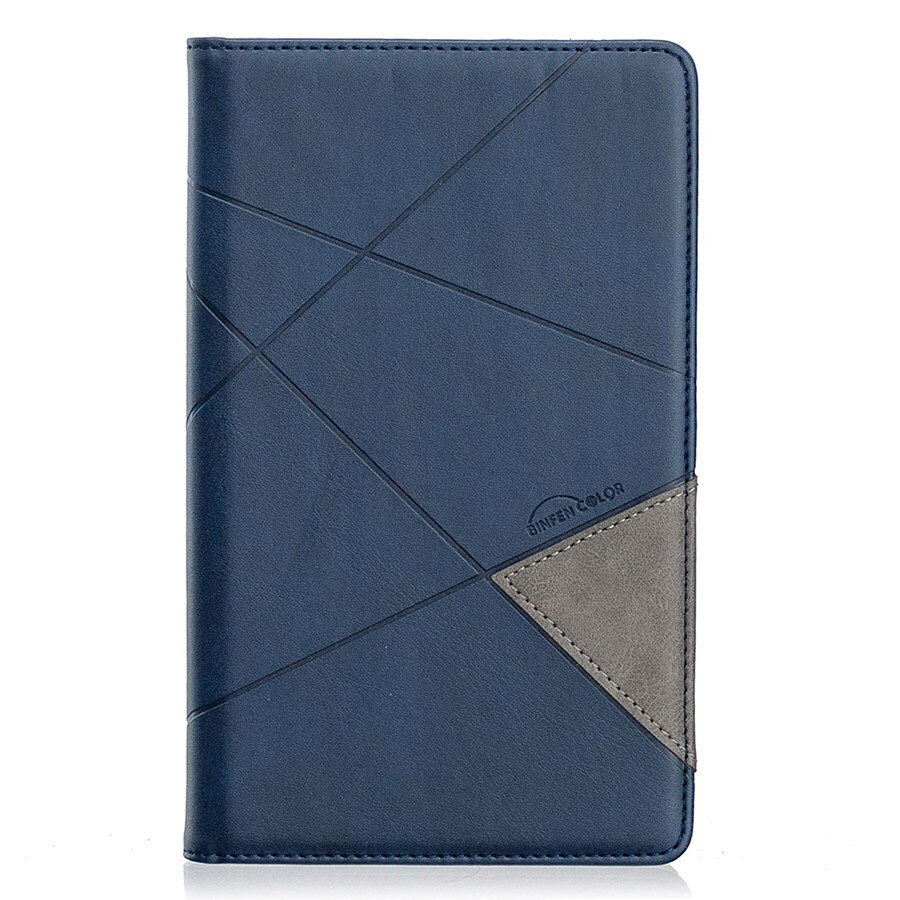 Hoesje voor samsung galaxy tab 10.1 voor samsung galaxy tab  a6 10.1 sm-t580 slim pu+ filmpen: Blauw