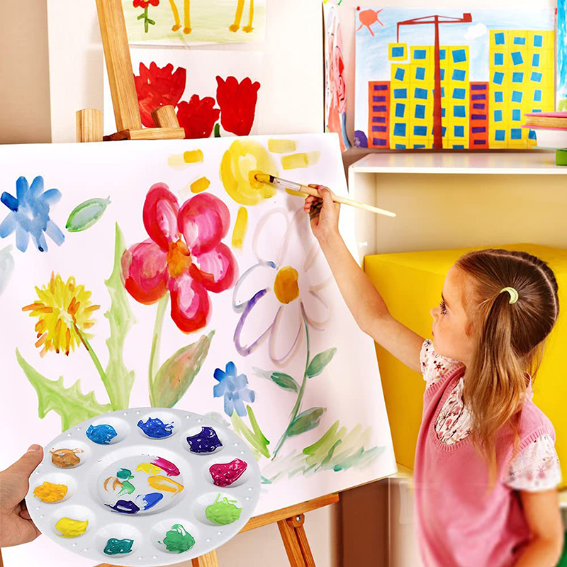 Paint Tray Palette 40pcs Paint Trays for Kids Plastic Paint Pallet for Pupils to Painting DIY Craft Party Kindergarten or School