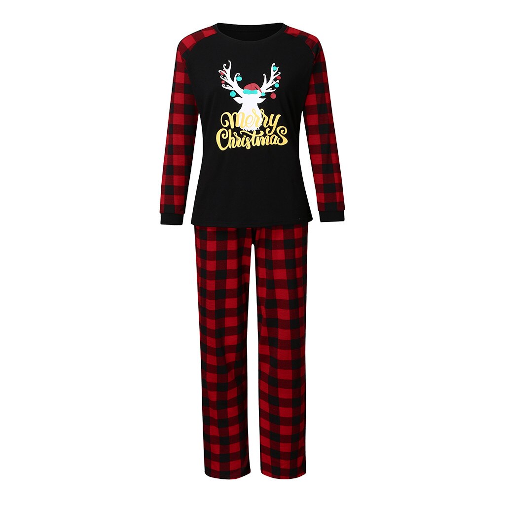 Mom Herten Tops Blouse Broek Familie Pyjama Nachtkleding Kerst Outfits Set Kerst ouder-kind Familie Slijtage