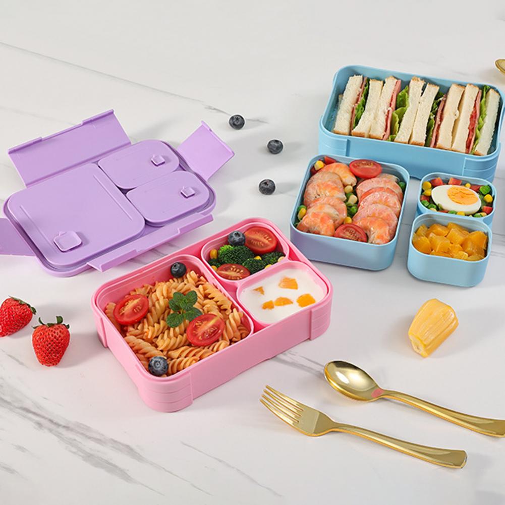 Lunch Box Leak Proof Bpa-free Bento Lunch Box for Adults Kids Multi-compartment Meal Planning Container for Work