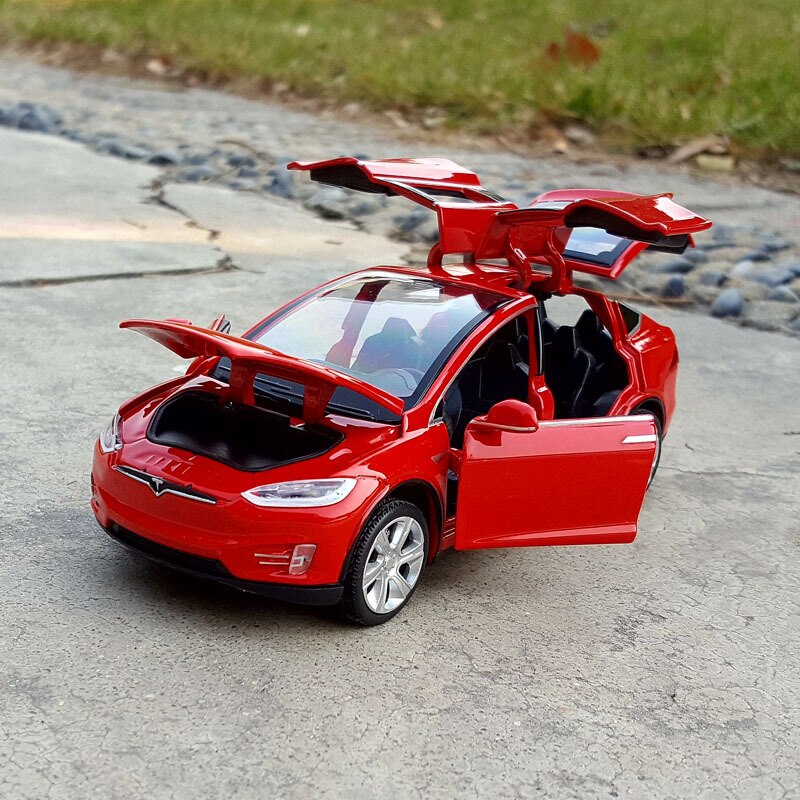 Trasporto Libero New1:32 Tesla MODELLO X MODEL3 In Lega Modello di Auto Giocattoli Pressofusi E Veicoli Auto giocattolo Del Capretto Giocattoli Per I Regali Dei Bambini Toy Boy: Modelx Red