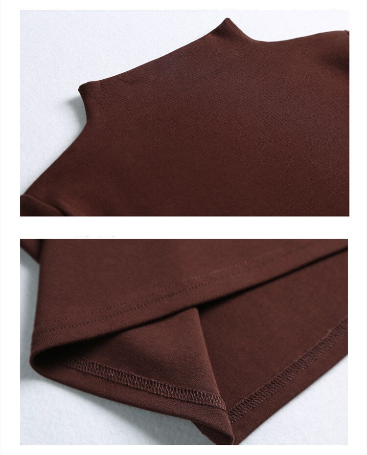 Mrmt 2025 marca feminina meia gola alta camiseta de manga média para roupas femininas novas camisetas finas das mulheres