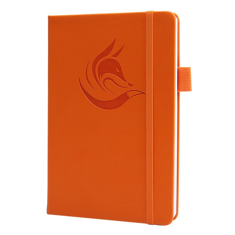 12 måneders planlegger, effektivitetsjournal ukeplanlegger, udatert, notisbok 100 ark , 120 gsm, pennholder, innerlomme, bånd: Oransje