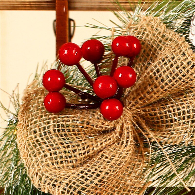 Kerst Kunstmatige Bloemen Krans Handgemaakte Rotan Hanger Krans Winkelcentrum Deur Thuis Decoratie