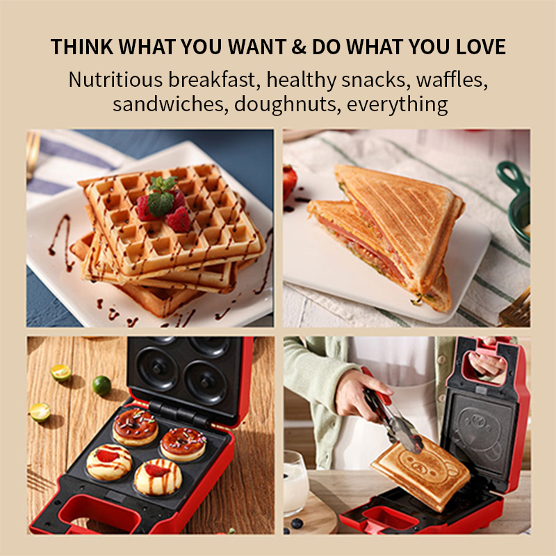 YIDPU Sandwich breakfast machine divine tool household bread machine light food machine waffle multifunctional toaster