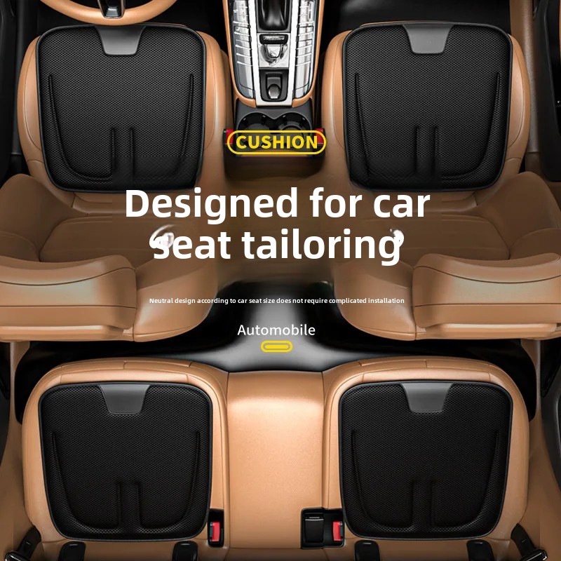 Cojín para asiento de coche, seda de hielo, transpirable, antideslizante, Interior del vehículo, conductor principal, almohadilla de ventilación de panal, Universal para las cuatro estaciones