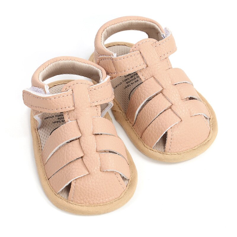 Mode Pu Baby Antislip Sandalen Zomer Kinderen Jongens Meisje Gesloten Teen Wandelschoenen 0-18 Maanden Baby sandalen Детские Сандалии: Roze / 0-6 months