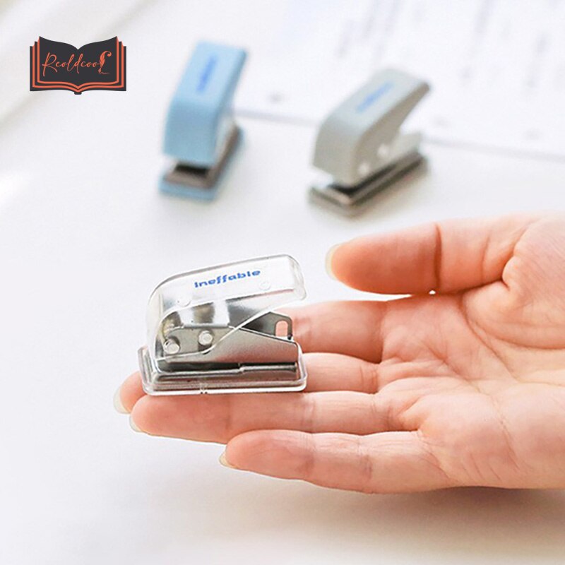 Mini Hole Punch Portable 6mm Pore Diameter Metal Single Handheld Hole Paper Notebook Binding Stationery Hole Punch Hand Tools