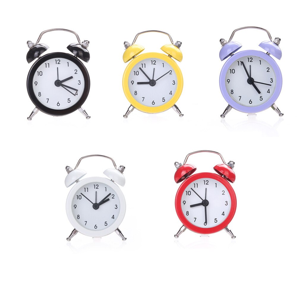 Alarm Clock Cute Alarm Clock Bedroom Decor Twin Bell Silent Alloy Stainless Metal Alarm Clock Будильник Будильник Детский