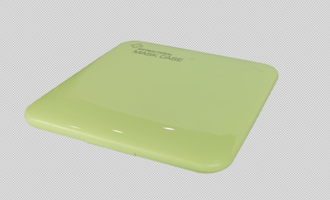 Antibacterial Mask Storage Box Portable Dustproof Moisture-proof Storage Box Band-aid Mask Case Temporary Medicine Storage Box: 130x105x12MM / Green