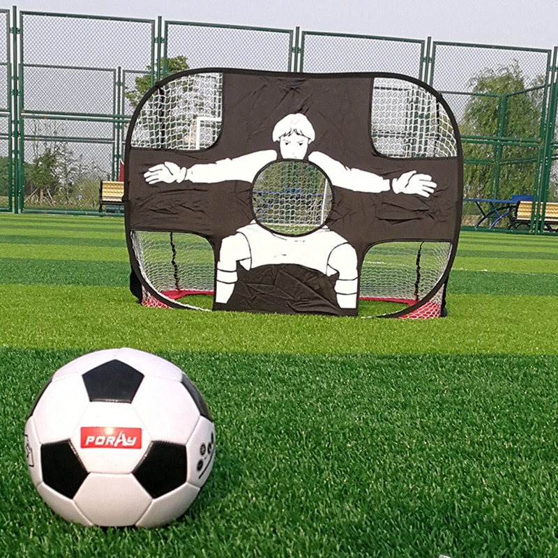 Porta da calcio pieghevole multifunzionale con porta per bambini a cavalletto di rimbalzo ad apertura rapida bullseye