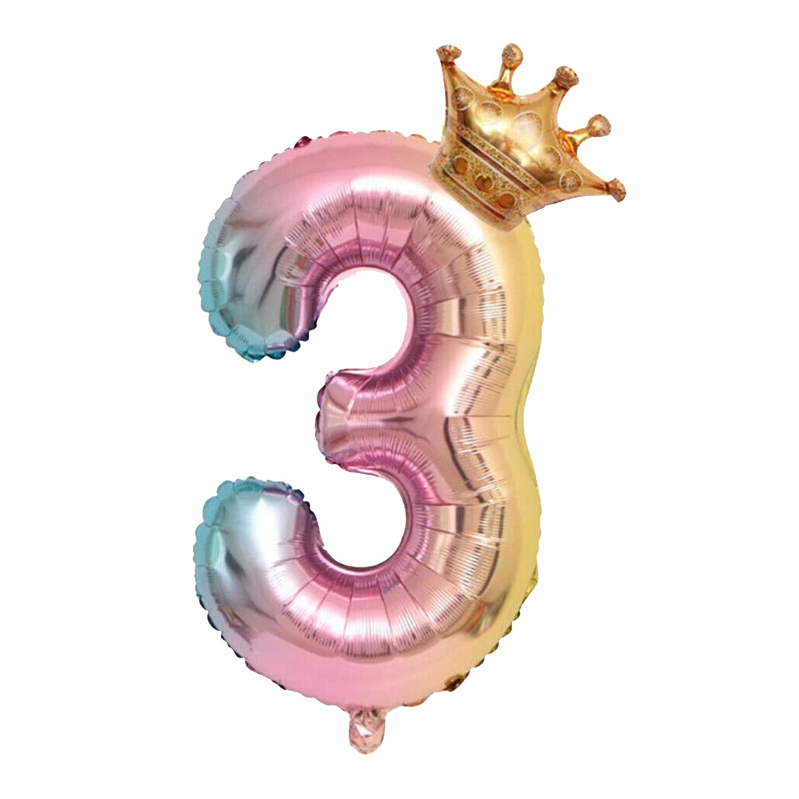 Digital Crown Number Aluminum Film Balloon 32" Anniversary Wedding Decor: 3