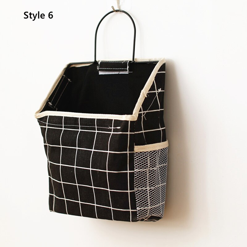 Coton livre débris stockage tenture murale sac de rangement chambre dortoir sac de rangement décor à la maison: Style 6