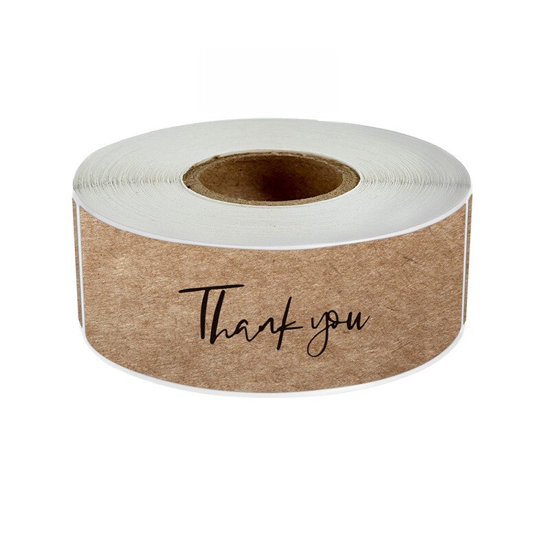 120Pcs Thank you fou your order sticker Kraft paper Handmade decor labels Thank You Stickers Envelope Sealing Stationery Supply: Style 2