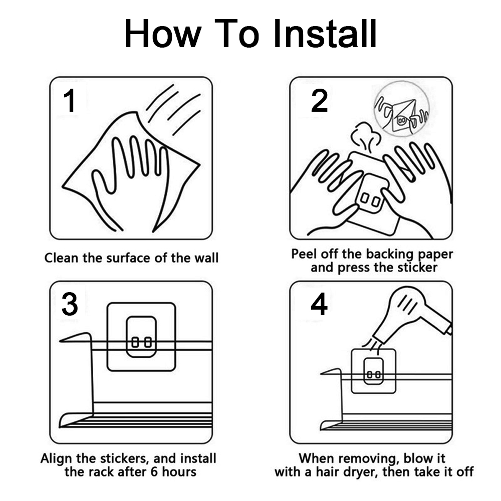 Kitchen Organizer 2 Pcs Metal Hanging Racks For Home Restaurant Wall-Mounted Seasoning Shelf Spice Jar Storage Rack Single Layer