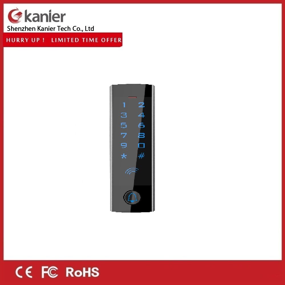 IP65 Waterproof Access Control Touch Metal RFID Keypad Standalone 125KHz Card Reader For Door Access Control System 2000 Users