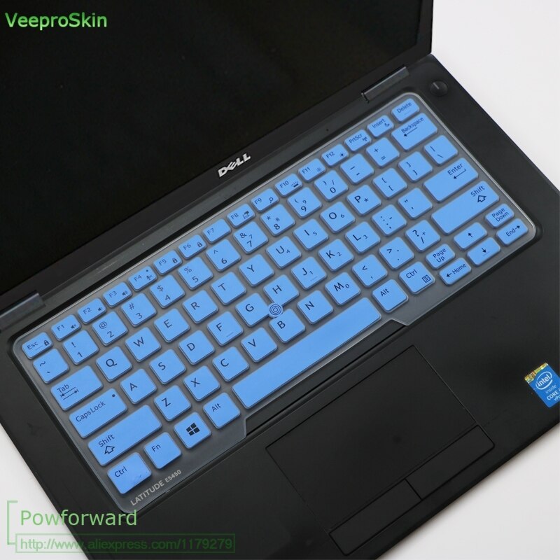Laptop Keyboard Cover Protector Skin for 14" Dell Latitude 5450 3340 7480 7490 5490 5491 E5450 E5470 E7270 E7450 E7490 E5490: Blue