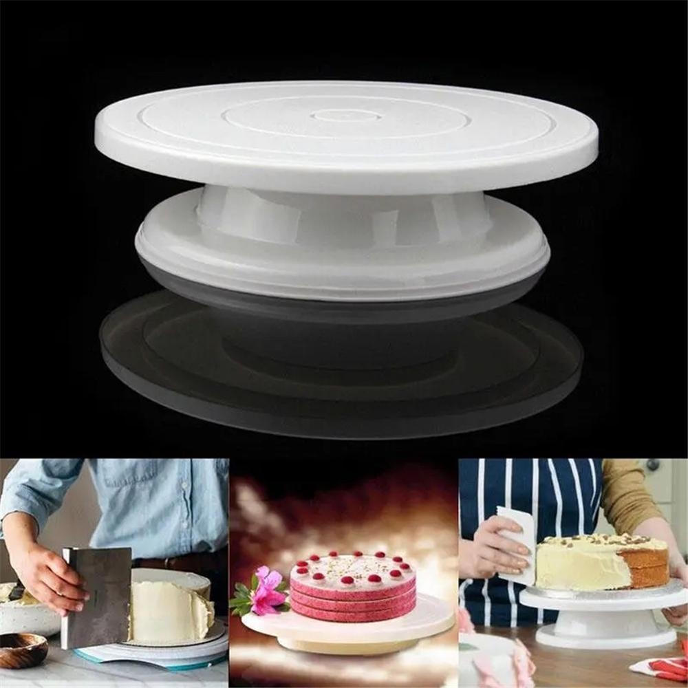Household baking tools 28cm cake plastic decorating table Lightweight and stable cake turntable DIY decorating turntable