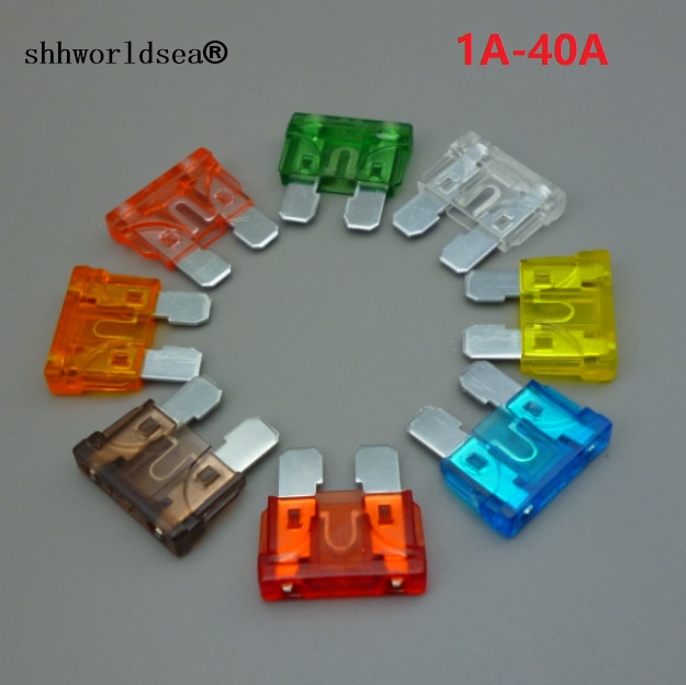 Shhworldsea medium bil blad sikringer sortiment standard sikring 1a 2a 3a 5a 7.5a 10a 15a 20a 25a 30a 35a 40a bil bil lastebil