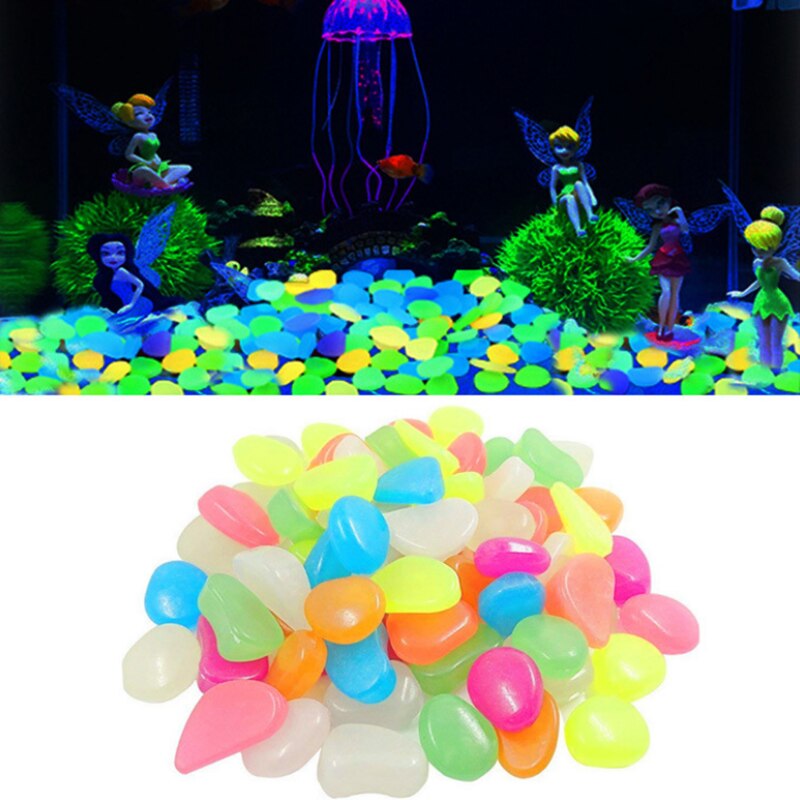 20pcs Glow In The Dark Garden Pebbles Glow Stones Rocks for Walkways Garden Path Patio Lawn Garden Yard Decor Luminous Stones